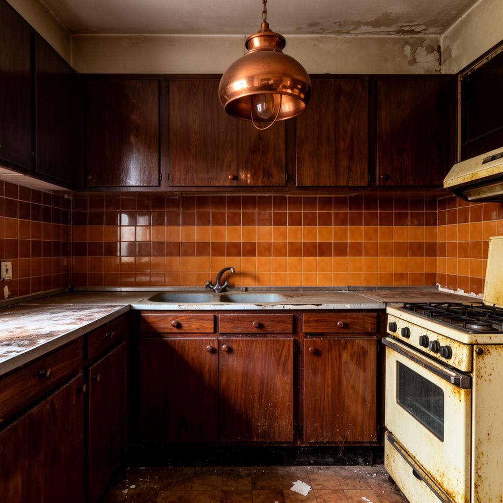 Cuisine rustique avant rénovation